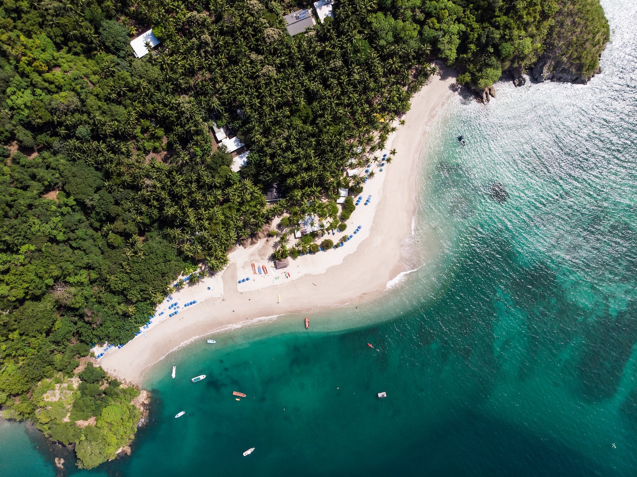 Costa Rican shoreline from the air