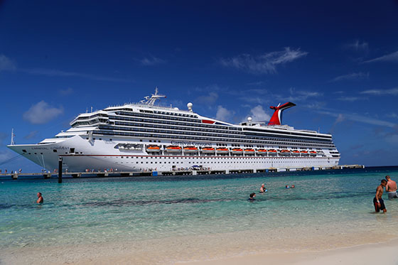 cruise ship in the Bahamas