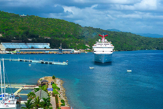 cruise ship in Jamaica